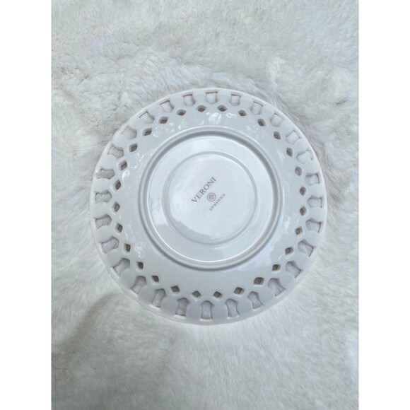 Veroni Dyramics design 4 pcs tea party set for 2 teacup and saucer white pink - Picture 6 of 9